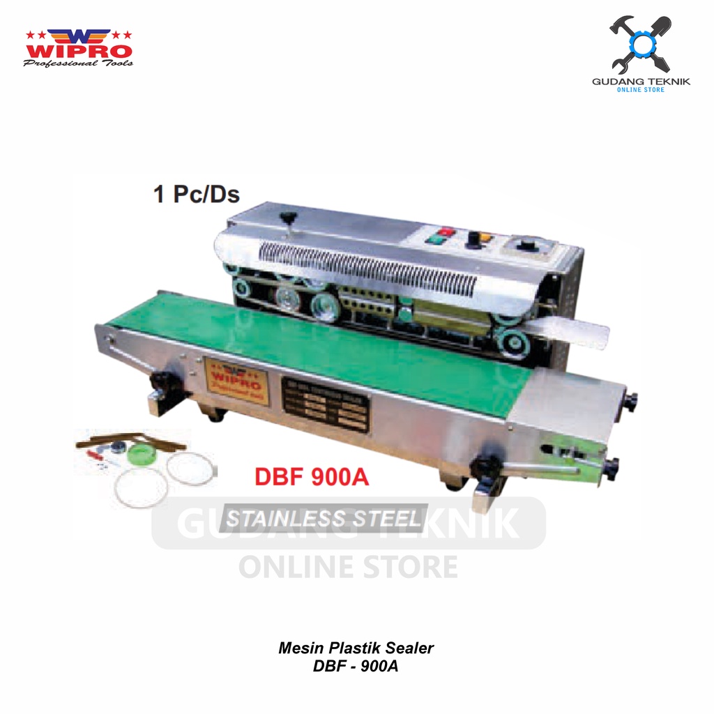 Mesin Press Plastik Sealer WIPRO DBF-900A / Pres Palstik / Machine Continous Band Sealer Horizontal WIPRO DBF900A - DBF 900A WIPRO Siler Perekat Plastik