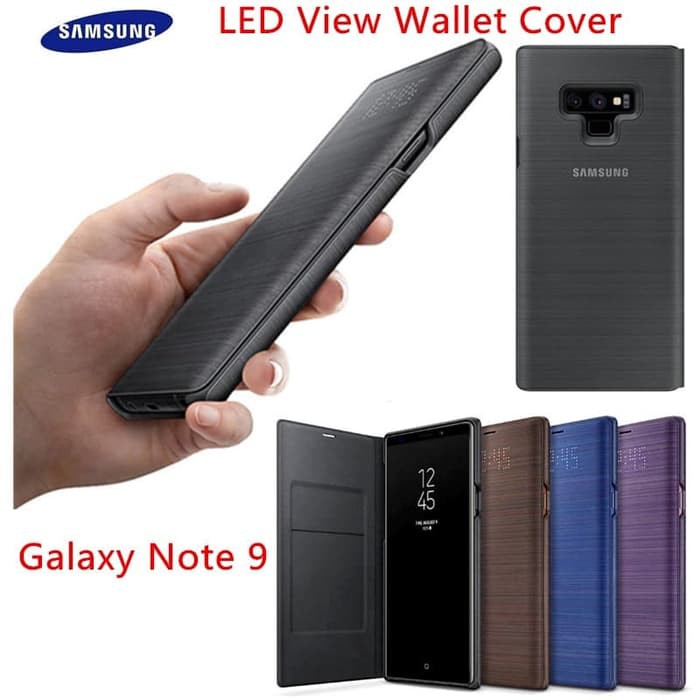 Flip Case LED VIEW COVER Samsung Galaxy Note 9 Original - Black Murah