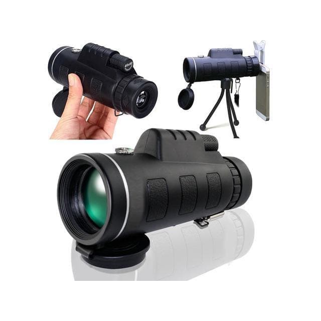 Lensa Teleskop Monocular Lensa Optik Zoom 40x60+Tripod+Klip untuk Handphone -Tropong