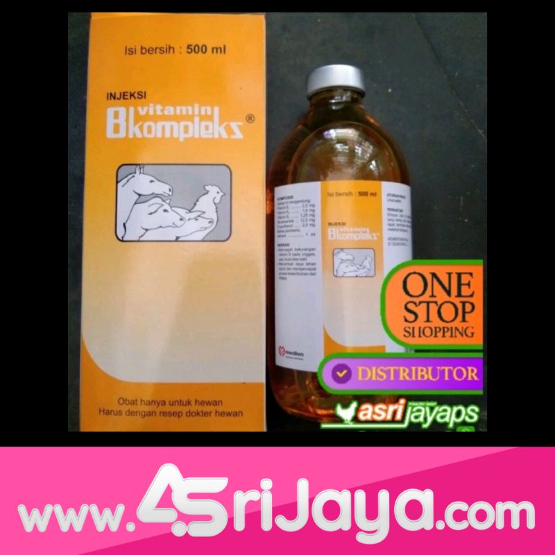 Obat Vitamin Hewan BKompleks / B Kompleks Suntik / Inject 500 ml Medion