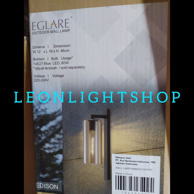 EGLARE LAMPU DINDING EDISON E-27 46CM/ACE WALL LAMP EDISON/ACE LAMPU HIAS DINDING/ACE LAMPU OUTDOOR