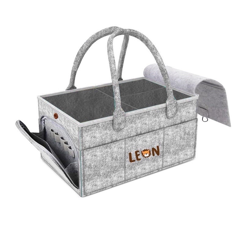 Leon Multipurpose Caddy Bag Tas Organiser Perlengkapan Bayi Traveling Tas Sekat Kuat Diaper Organiser