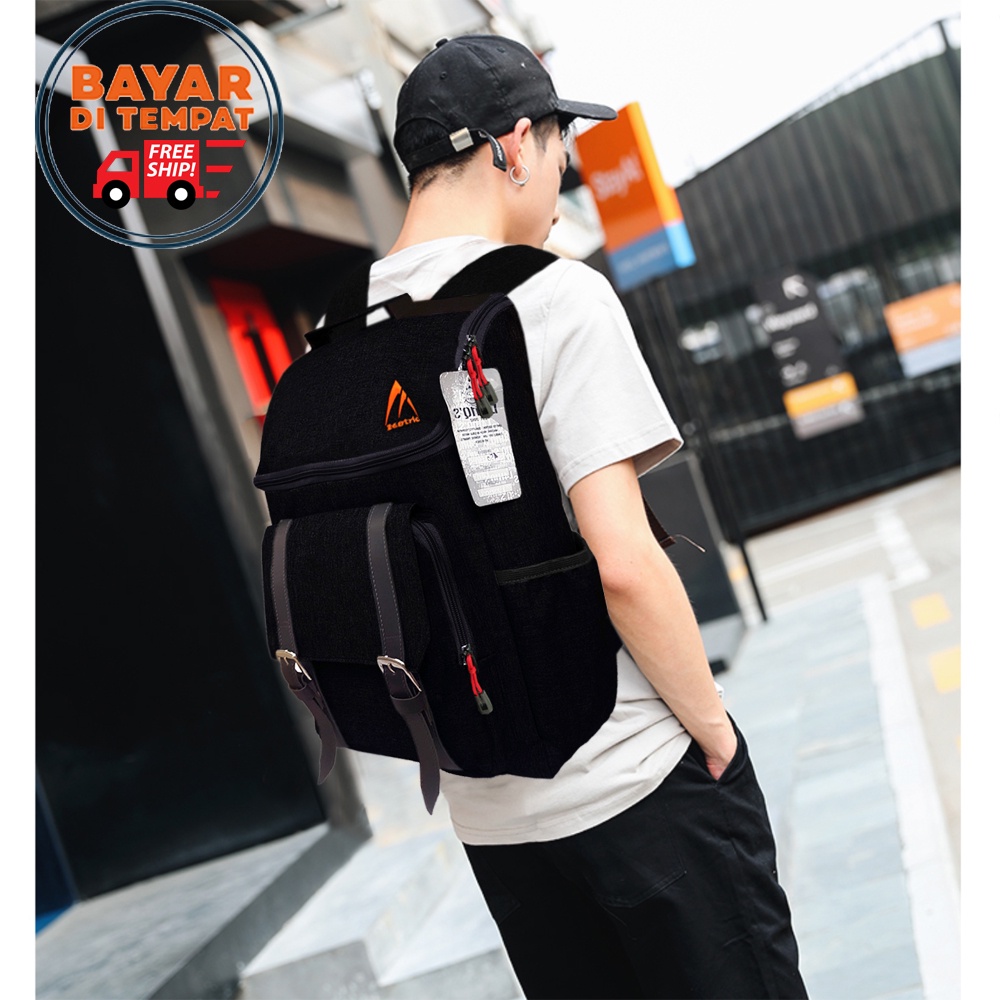 Tas Ransel Metric L505 Tas Ransel 17Inchi Tas Pria Tas Wanita Tas Korean Style Tas Punggung Tas Kuliah Tas Laptop