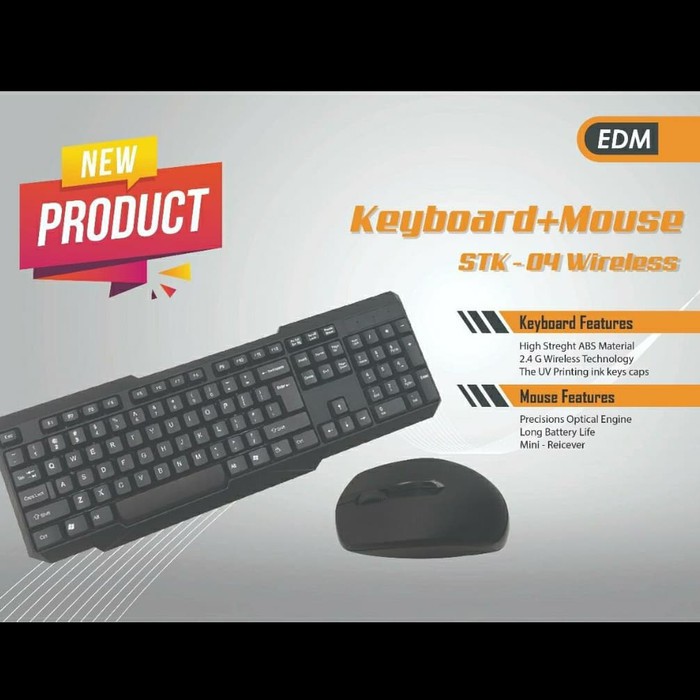 M-Tech STK-04 Paket Keyboard Wireless Mouse MTech STK04 Combo