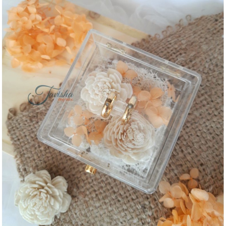 Tempat Cincin  Rustic / Box Cincin Akrilik