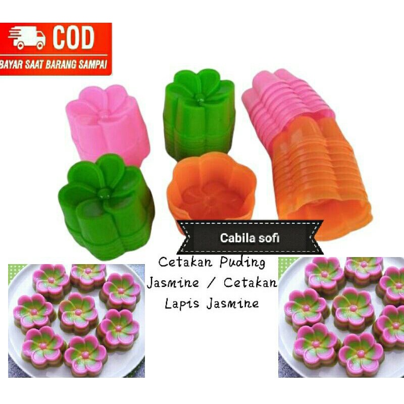 Cetakan agar jelly puding / Cetakan kue / Cetakan bunga melati Jasmine12pcs