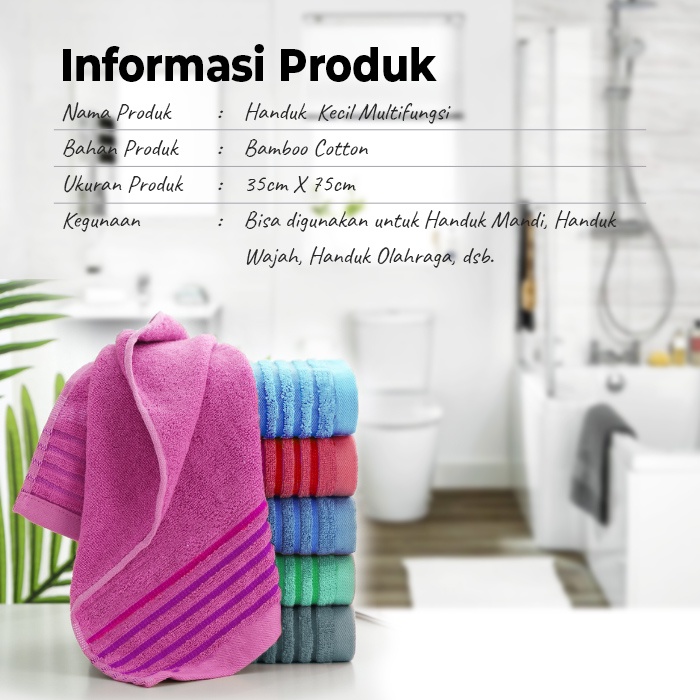 Handuk Mandi Anak Handuk Kecil Ukuran 35cm x 75cm Handuk Multifungsi Lap Handuk Kecil Kain Lap Tangan Dapur Lap Tangan Kamar Mandi H32