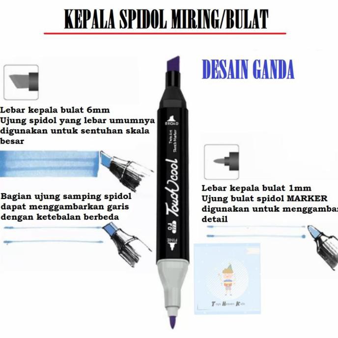 

(PERALATAN MENGGAMBAR) SPIDOL 40 WARNA ANAK GAMBAR SKETSA TWIN MARKER SKETCH COPIC - SPIDOL 60 WARNA