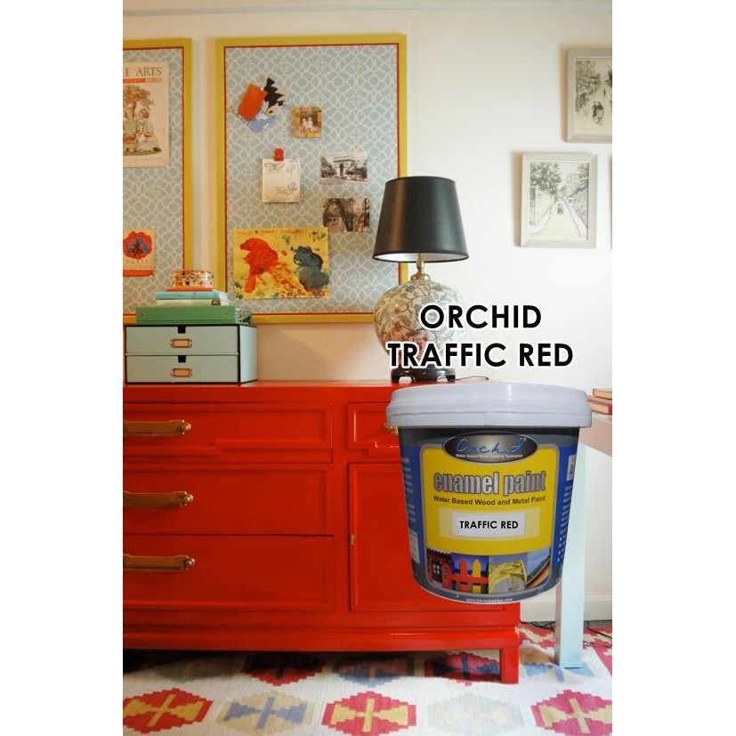 Cat Kayu Harga Murah Orchid Traffic Red Cat Kayu Waterbased Aman Terlaris