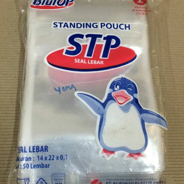 Standing pouch penguin ukuran 14*22*0.1( 1 pak 50 pcs)