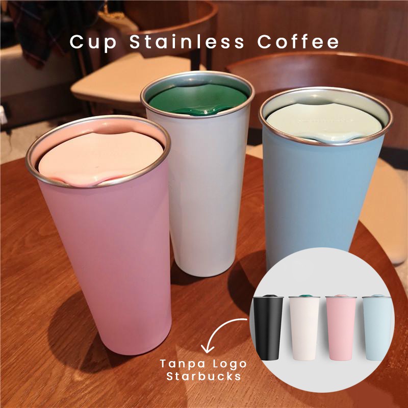 Cup Tumbler Stainless Steel Polos TANPA MERK Botol Minum Kopi Seamless Coffee Cup