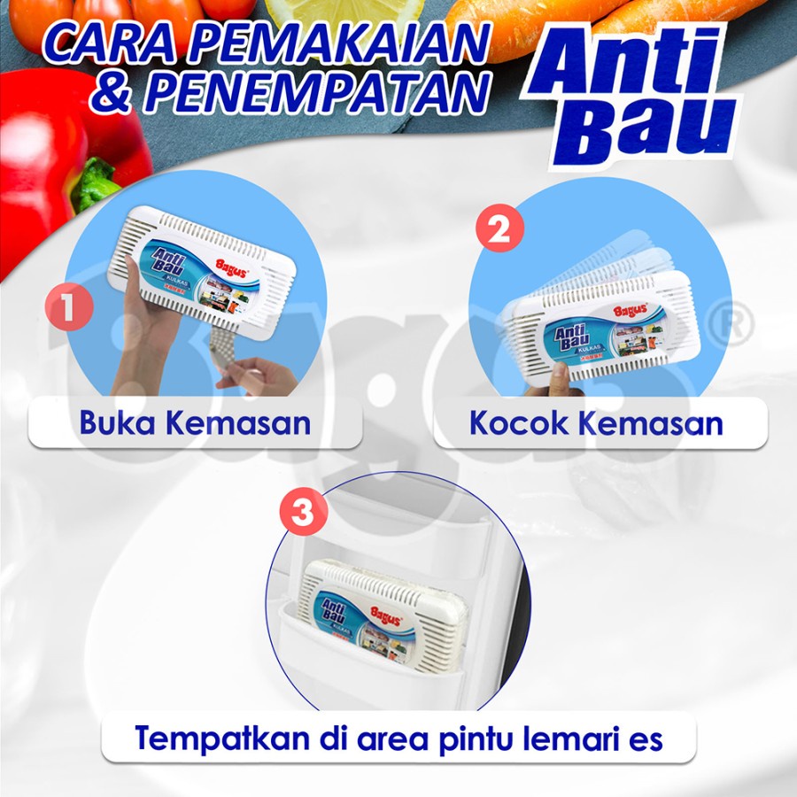 Penyerap / penghilang bau Bagus Anti Bau Lemari Es Kulkas 40 gram