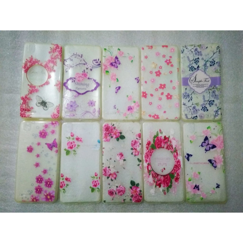 Softcase Silikon Case Cover Uthin Bunga Oppo F1