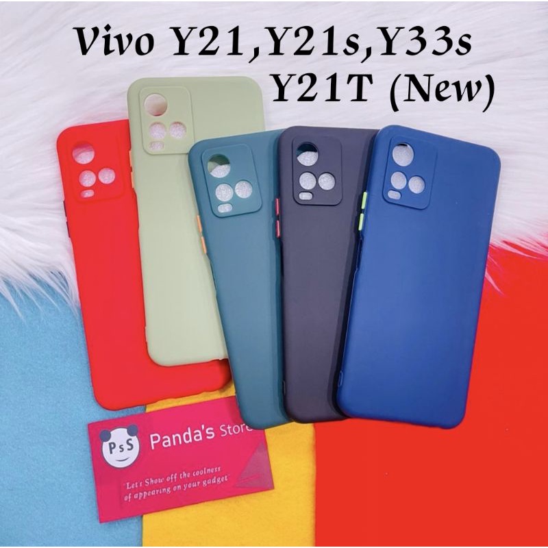 Case Vivo Y21 Y21s Y33s Y21T Y21A Babycase + Pelindung Kamera, Makaron Full Color (PsS)