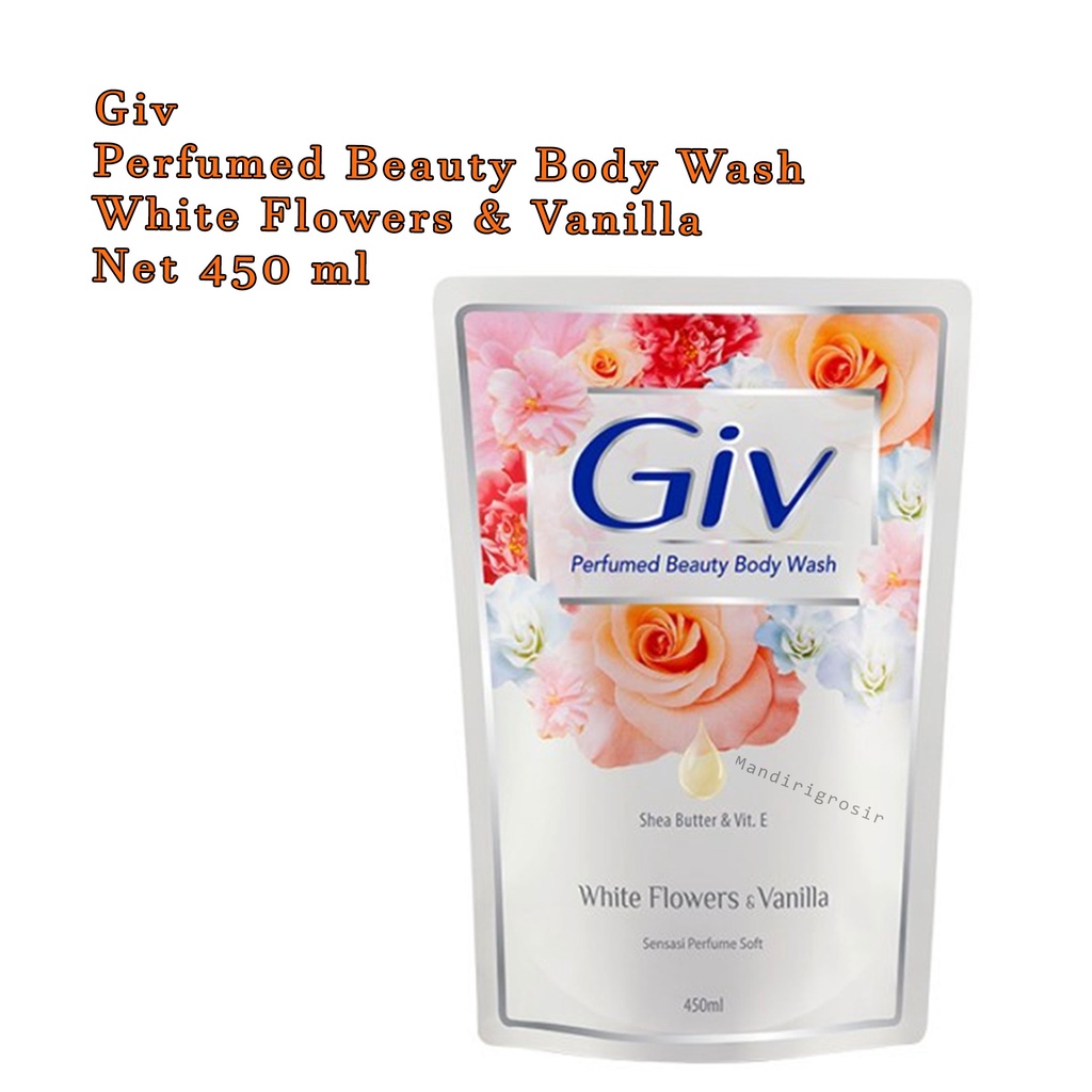 Body Wash refill * GIV * Sabun Mandi Cair *White Flowers &amp; Vanilla* 400ml