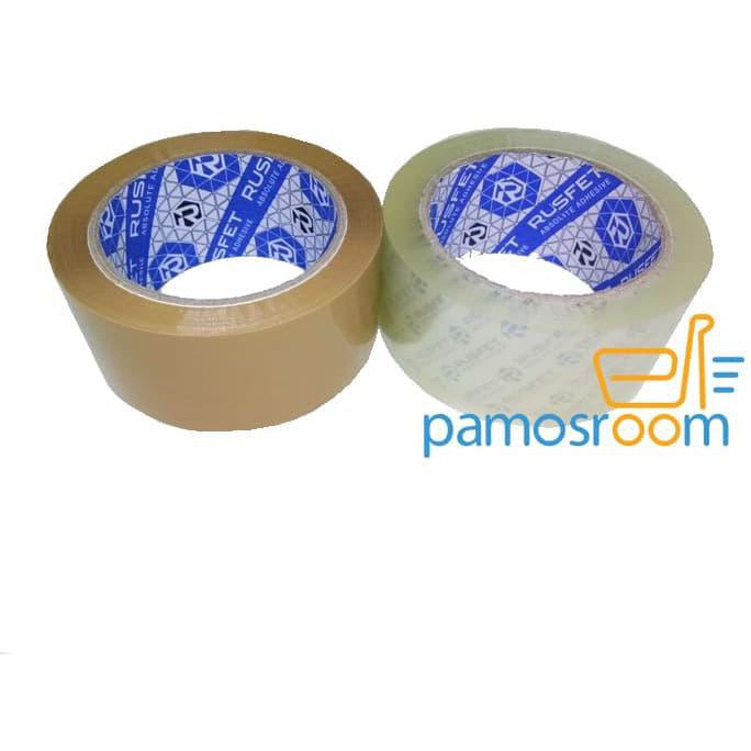 

New Lakban/Plakban Rusfet 90 Yard 2 Inch 50 Micron Kualitas Diatas Daimaru - Putih Segera Beli