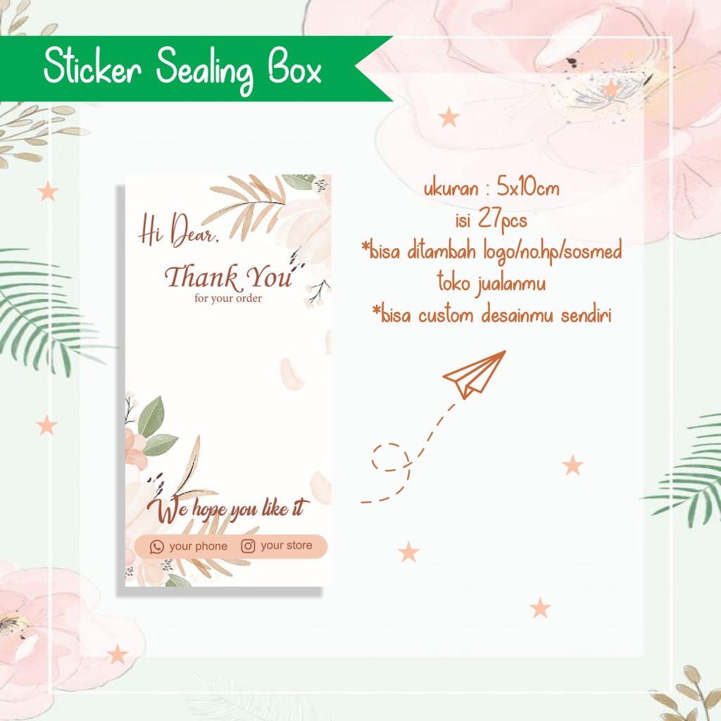 

Stiker Seal Box / Stiker Seal label kemasan custom / Stiker Segel kotak / Stiker segel hampers