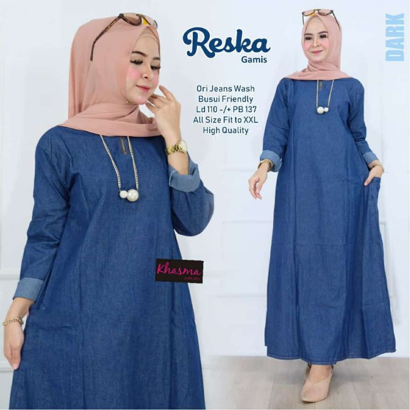 gamis jeans bianca LD 110