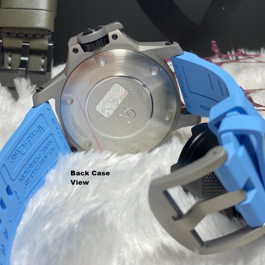 ORIGINAL Jam Tangan Pria Cowok Alexandre Christie Limited Titanium Automatic AC 6295 / AC6295 / 6295 Rubber