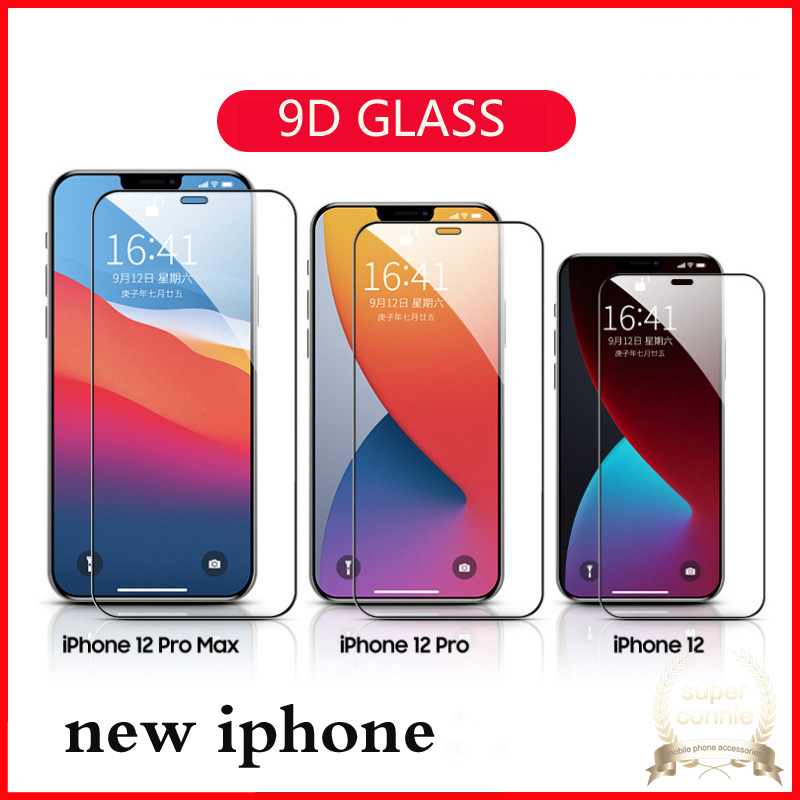 IPHONE Pelindung Layar Tempered Glass 9D Untuk Iphone7 8 14 Plus X XR 6S 7 6 8 Plus 11 13 12 14 Pro Max XS Max SE 2020 Full Cover Glass 9H