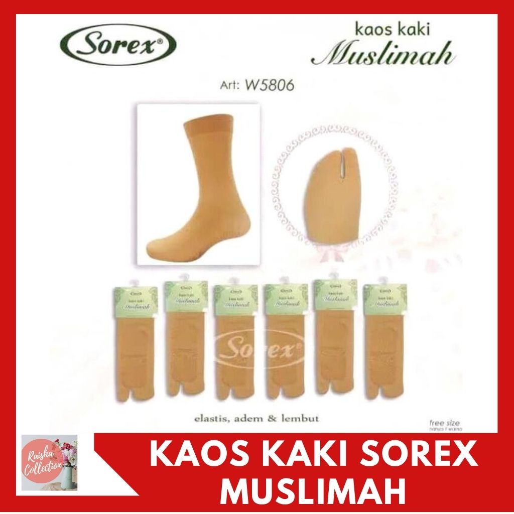RC KAOS KAKI MUSLIMAH SOREX TIPE W5805/W5806/W5809/W5803 ANTI SELIP