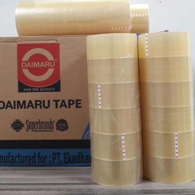 

TEERLARIS! ESW89 Lakban Daimaru Tape Isolasi Bening 2 inch x 90 Yard