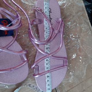  Sandal  Gladiator Tali  Sendal Jelly Wanita  Merk  Glanzton 