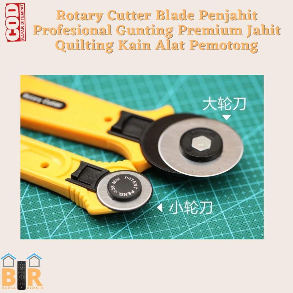 Rotary Cutter Blade Penjahit Profesional Gunting Premium Jahit Quilting Kain Alat Pemotong