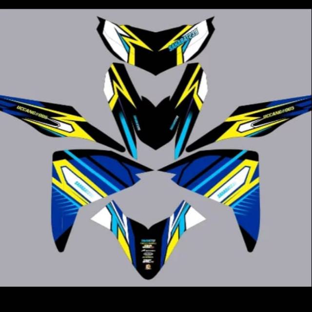 stiker mio m3 full body blue yellow