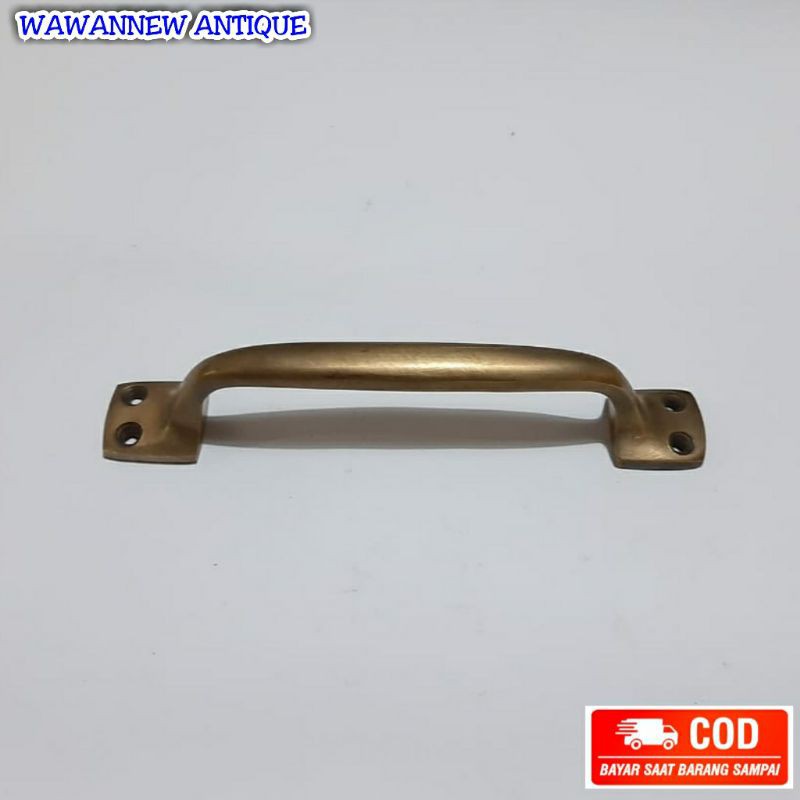 Handle / Tarikan Laci Lemari Pintu Rumah Kuningan Antik 17.7cm