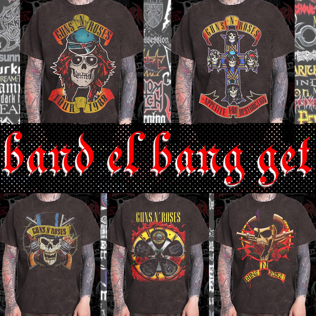 Kaos Band Metal GNR | Vintage T-shirt Wash Band Metal GNR | GNR07