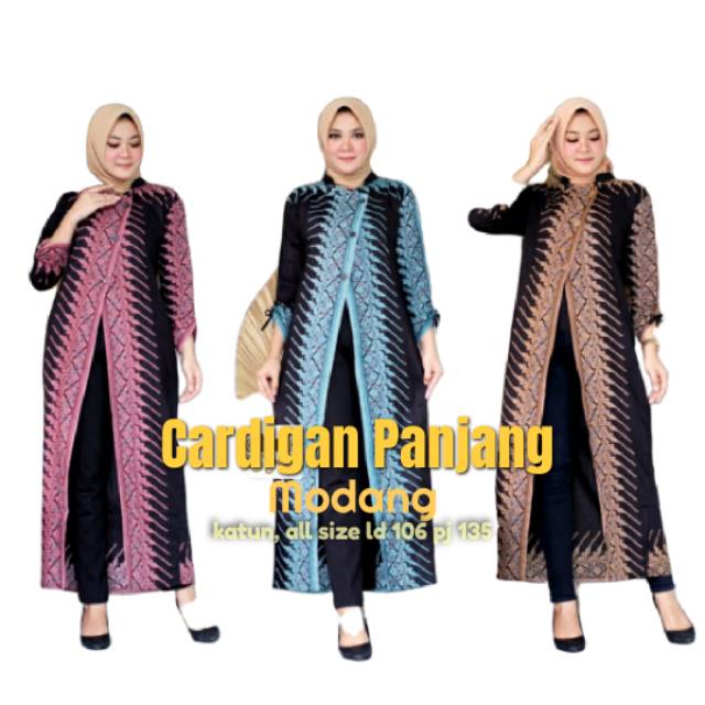 Cardigan batik panjang Modang