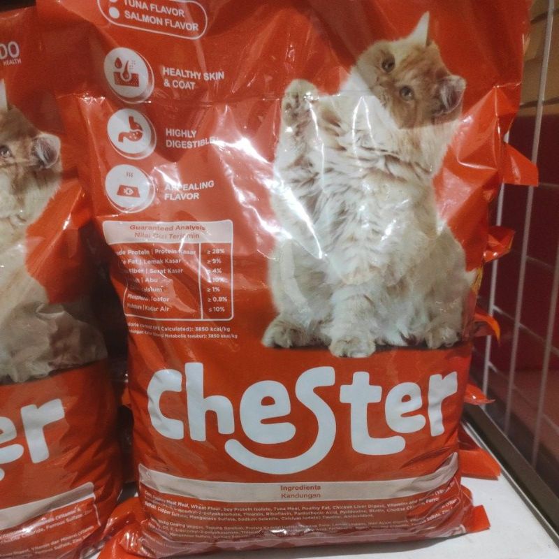 Makanan kucing Chester Cat food 1kg Repack