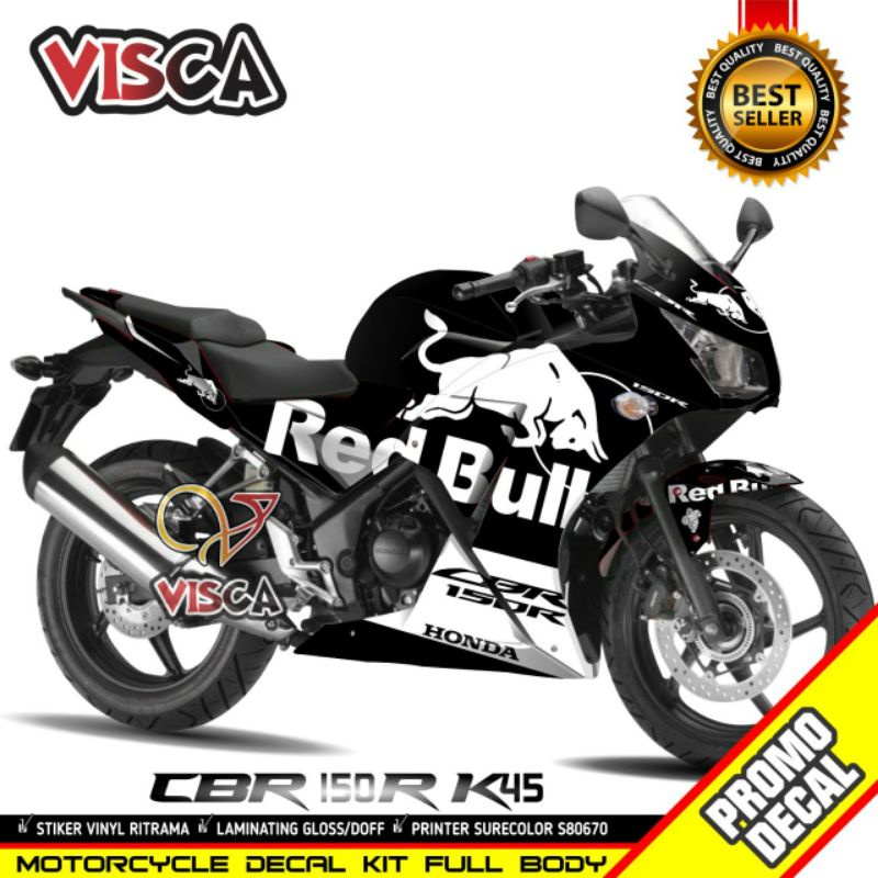Decal STICKER HONDA CBR 150R K45 full body stiker cbr 150r k45  RED BULL