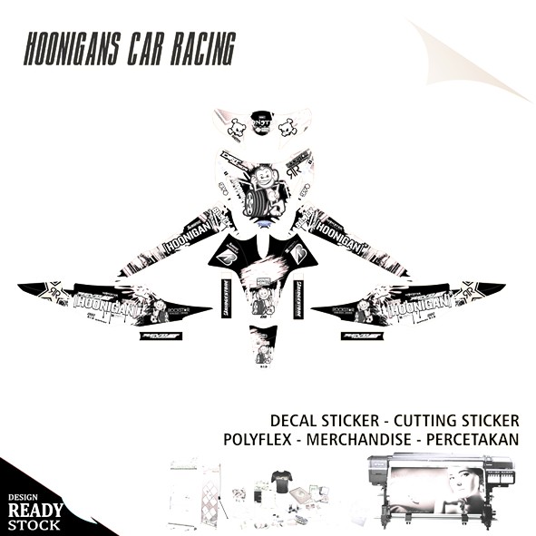 DECAL STICKER HONDA REVO LAMA PUTIH MERAH