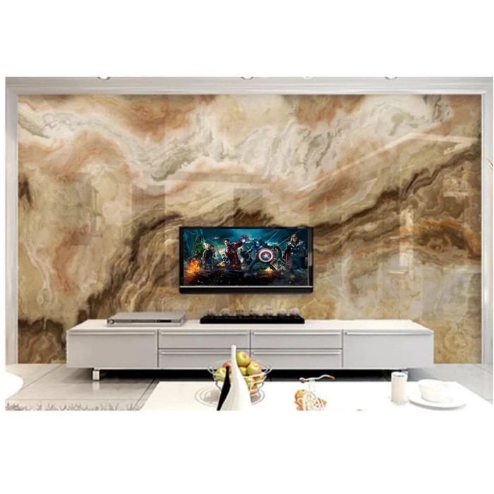 PHOTOWALL MURAL DINDING 3D WALLPAPER MURAL MOTIF MARVEL NATURAL MARBLE