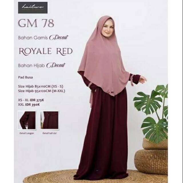 PROMO GAMIS HAITWO GM 78 TERBARU GAMIS SET HIJAB SYAR'I DEWASA ORIGINAL HAITWO
