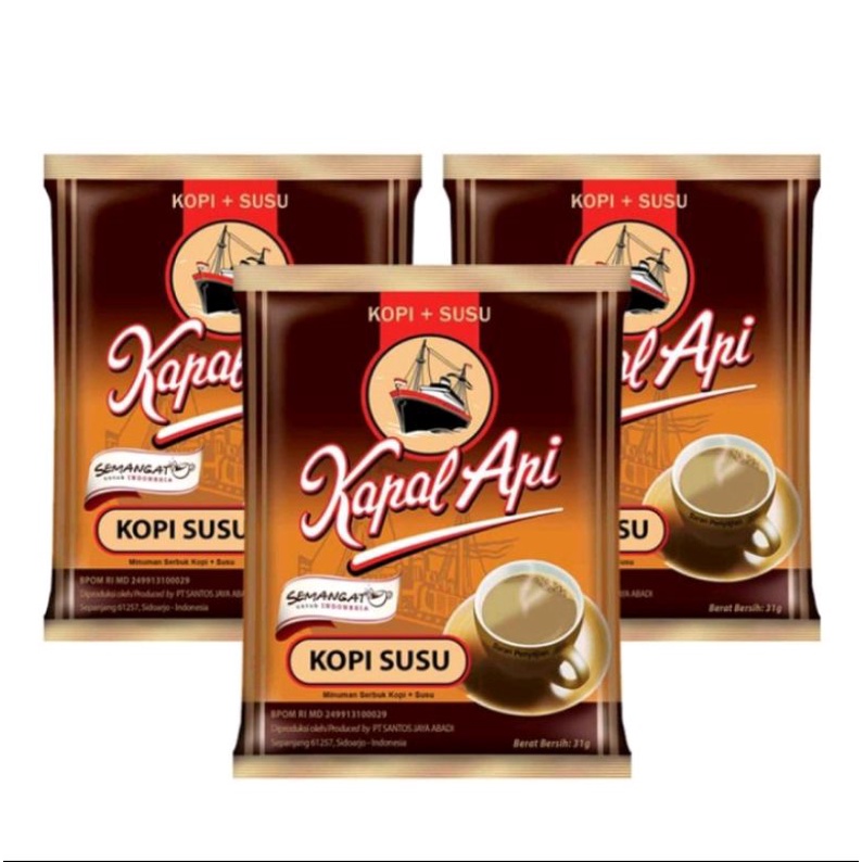 Kopi Susu Kapal Api 10 x 31gr