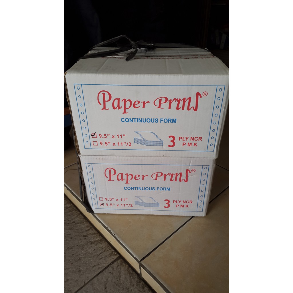 

Continuous Form Paper Print 9.5 x11 3 ply atau 9.5 x 11/2