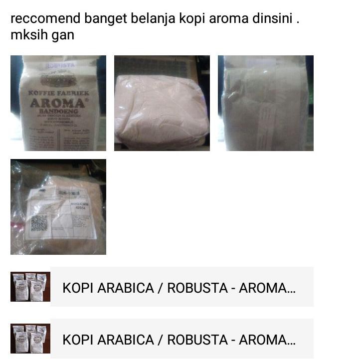 

KP KOPI ARABICA / ROBUSTA 250 gr - AROMA BANDUNG Fresh Asli Bubuk Giling Halus /Medium /Kasar /Biji✵