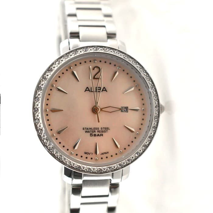 Alba Ladies AH7S19X1 Jam Tangan Wanita Original Water Resistant 50M AH7S19 Beige