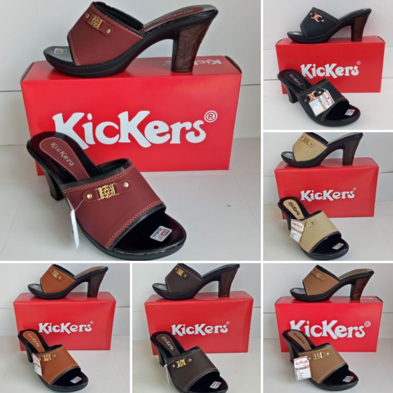 Sandal high heels kickers wanita grade ori