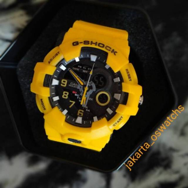 JAM  TANGAN  BEST SELLER G SHOCK GA700 b FULL WARNA  KUNING    JAM  TANGAN  BEST SELLER G SHOCK GA700 b FULL WARNA  KUNING