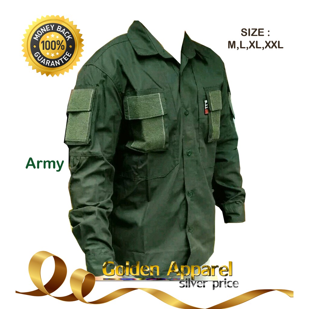 kemeja lapangan - tactical - kemeja jumbo - kemeja tactical - kemeja outdoor - kemeja pria