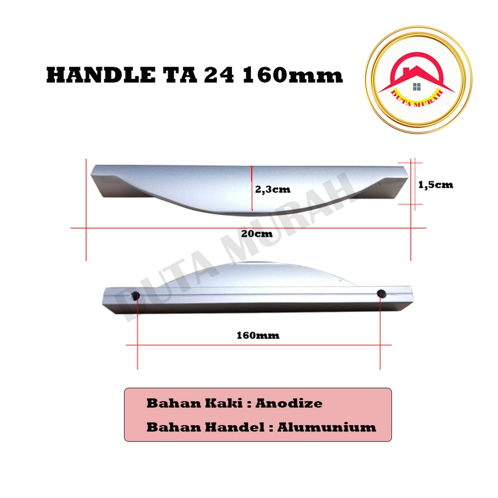 Tarikan Laci / Lemari TA 24 160 mm (1 pcs) / Tarikan Handel Laci / Lemari Kwalitas Terjamin Bagus