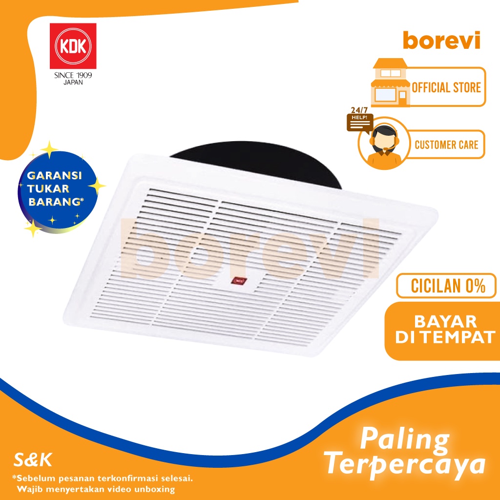 KDK PLAFON TEMBOK 15 20 25 TGQ 25 30 RQN EXHAUST FAN TEMBOK HEXOS 8 10 12 INCH 15TGQ 20TGQ 25TGQ 25R