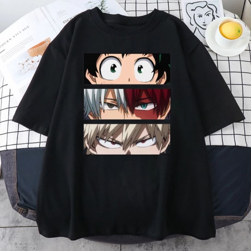 kaos anime my hero academia cute bahan cotton combed 30s ready S M L XL XXL XXXL XXXXL big size