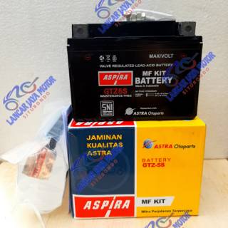 Aki ASPIRA Astra GTZ5S MF(3.5 Ah) Aki Kering Motor Vario,Beat,Mio