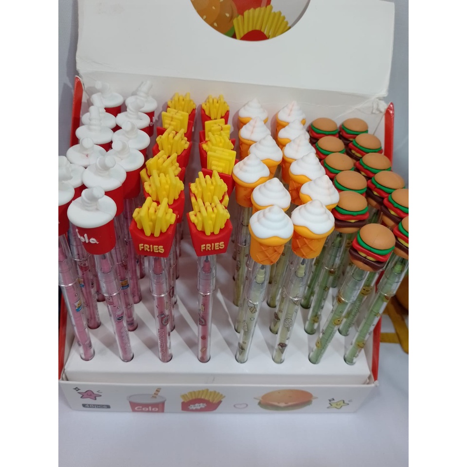 

PENSIL SUSUN MCD IMUT ATK UNIK HARGA TERMURAH PENSIL PELURU LUCU BENTUK BURGER COLA MODEL FAST FOOD KUALITAS TERBAIK READY COD DAN GROSIR