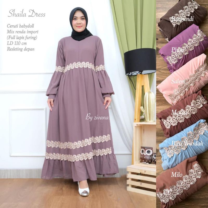 Gamis Ceruti Babydoll Renda //JF1102